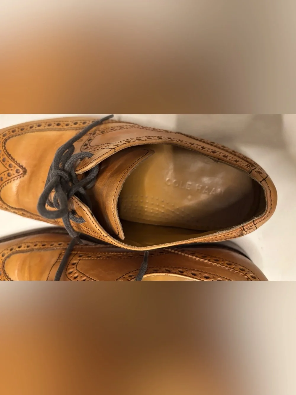 Cole Haan Air Giraldo British Tan Leather Wingtip Oxfords Men’s 9 M